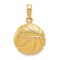14K Yellow Gold Basketball Charm Sports Pendant Jewelry 21 X 14mm